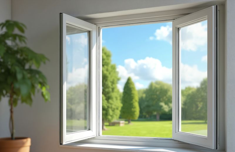Casement Windows with Opened Sash
